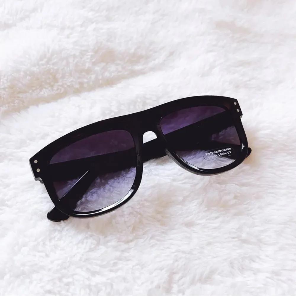 Simon Black & Purple Classic Sunglasses
